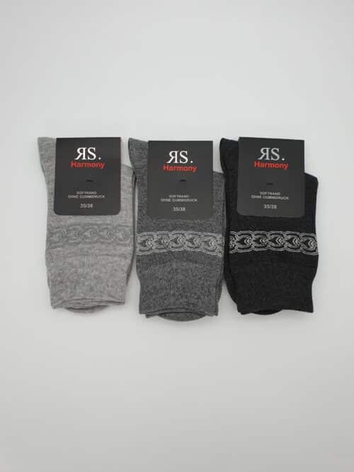 3 Paar Damen Baumwoll-Socken "Silberkette"